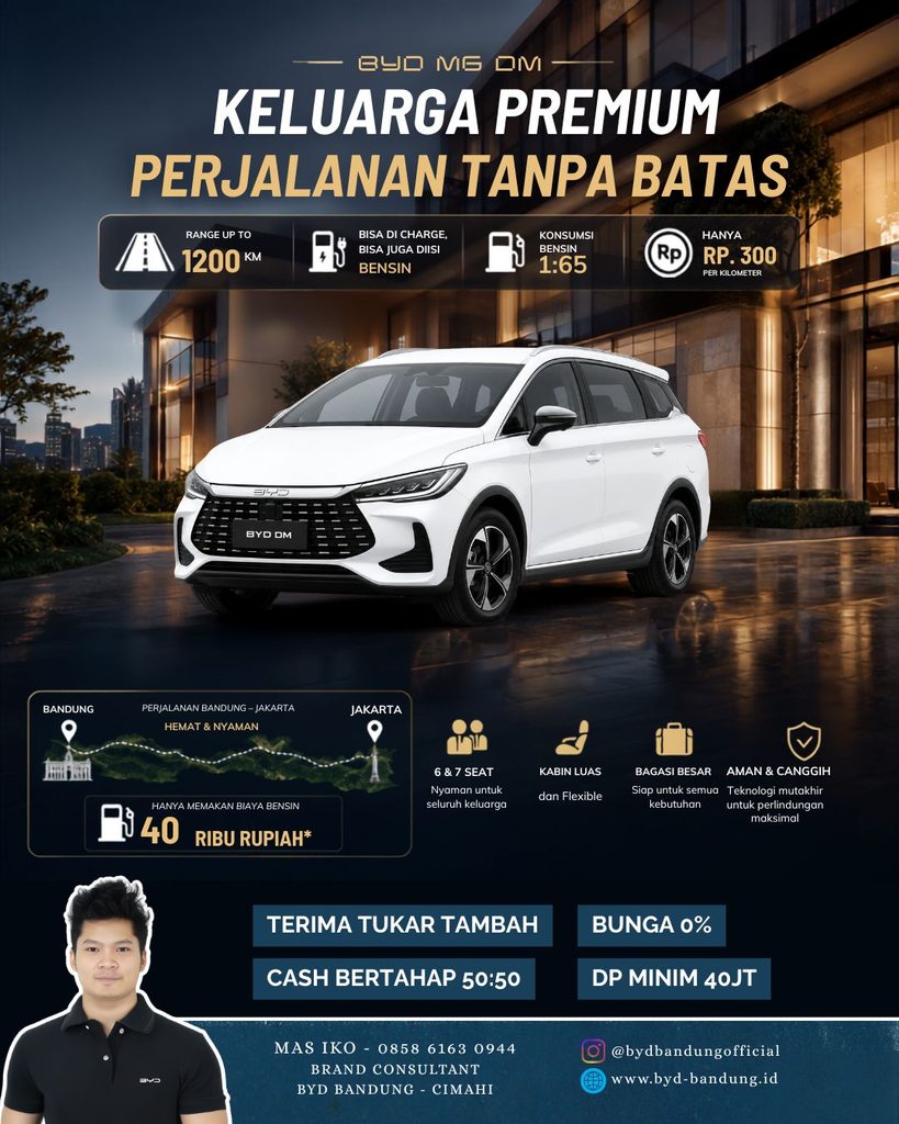 Harga BYD M6 DM Dual Mode Hybrid PHEV